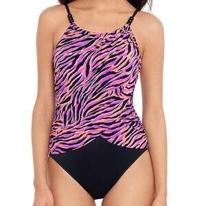 Magicsuit Wild Life Lisa One Piece Swimsuit Animal Print Women's Size 8 NWT